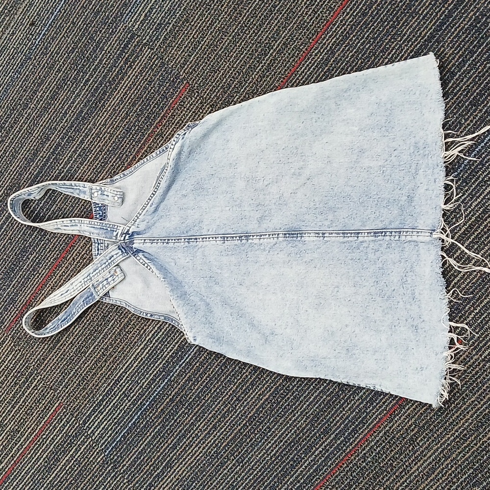Blank NYC Denim Skirt Overalls Light Wash | Size 27" - Picture 7 of 7